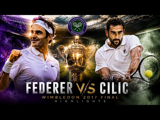Roger Federer vs Marin Cilic | Wimbledon 2017 Final Highlights