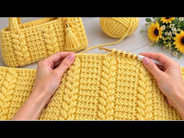 WOW! 😍 This Tunisian Crochet Stitch Is Absolutely Beautiful! 🧶✨ Easy Tunis Crochet Tutorial 