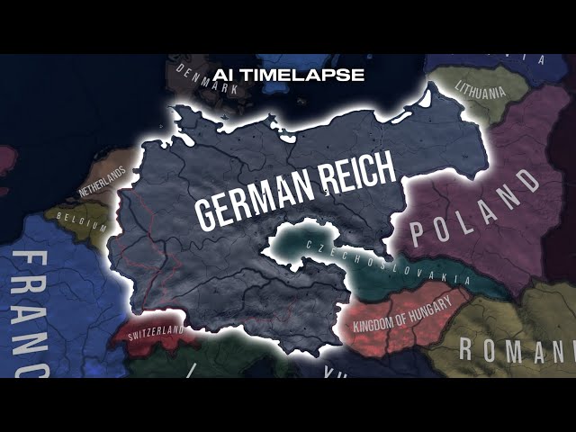 What If GERMANY Had Its 1942 BORDERS In 1936? [HOI4 AI Timelapse]