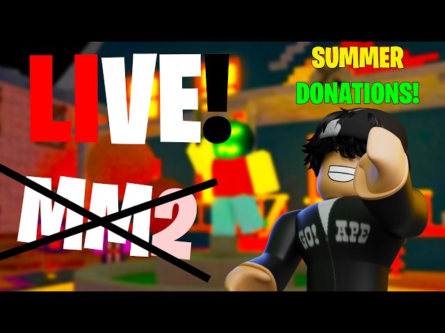 NOT ENDING TILL I GET 1K DAY 2 | SUMMER DONATIONS  #live #roblox #robloxlivestream #summerdonations