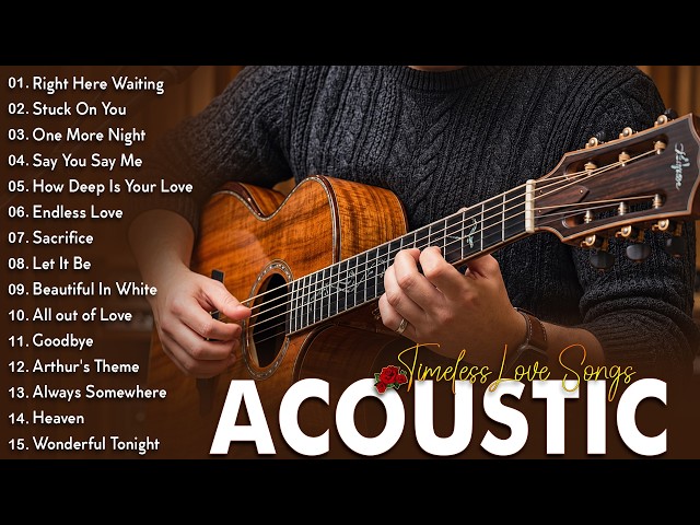 Timeless 70s-80s Acoustic Love Songs 🎸 Best Acoustic Covers (Wonderful Tonight + One More Night )