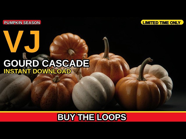 Gourd Cascade Pumpkin Season VJ Loop by Chromatomorphosis