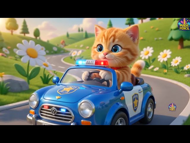 Cute Cartoon Cats Racing Cars 🐱🏎️ | Fun Kids Adventure | Funny Cat Cartoon for Toddlers
