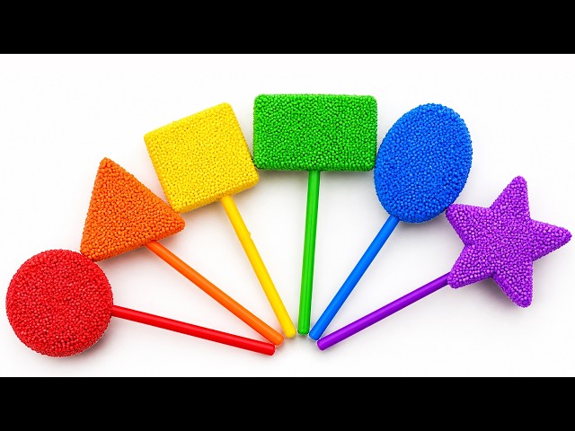 Learn Colors and Shapes with Surprise Play Doh Lollipops | Preschool Toddler Learning Video
