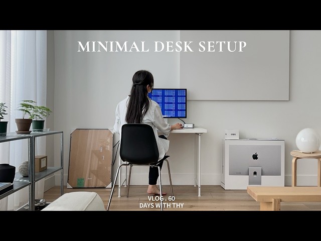 My Minimal Desk Setup with Mac Mini M6 & Studio Display for Productivity | Aesthetic Unboxing Vlog
