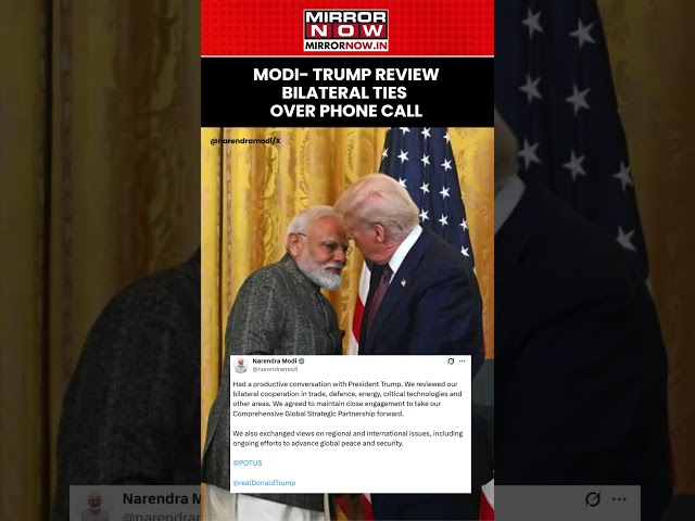 Modi-Trump Review Bilateral Ties On Phone Call Amid Concerns Over Russia Sanctions #shorts