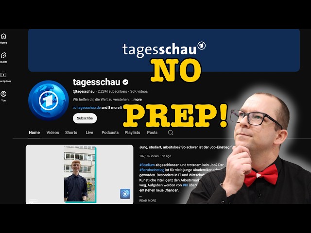 How I Learn German from Tagesschau With Zero Prep