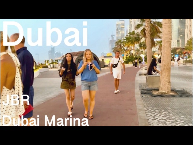 Dubai 4K 🇦🇪 JBR Beach & Dubai Marina at Sunset 🌅 Amazing The Walk Walking Tour 2026