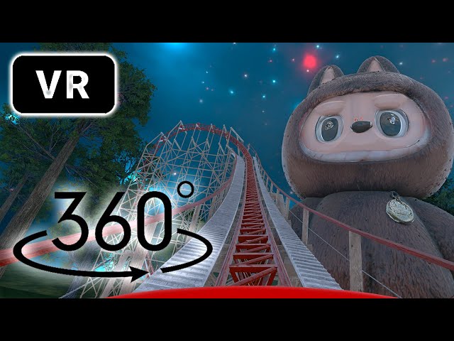 VR Roller Coaster Madness with Labubu! 🎢 #viral #360