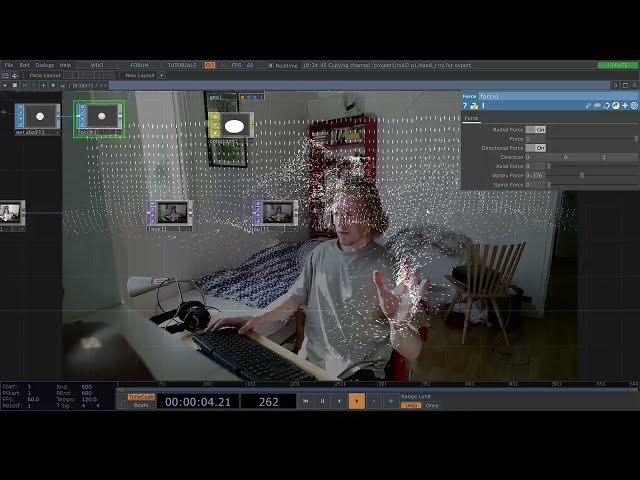 Hand attracted particles - touchdesigner tutorial