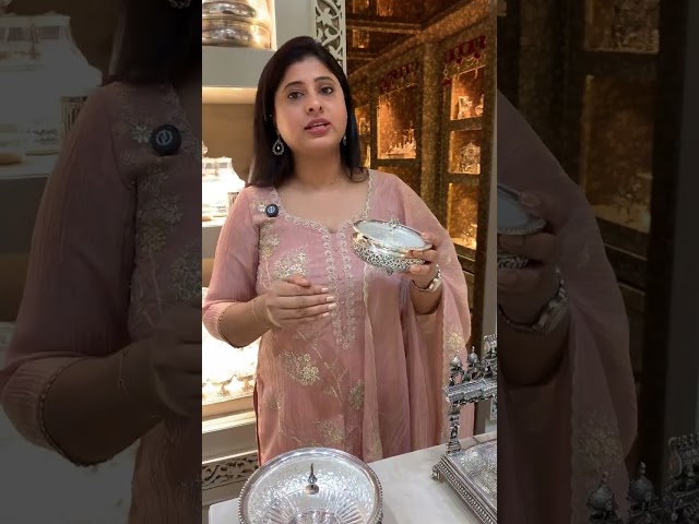 Silver Pooja Items in 92.5 Purity | Lamps, Kumkum Bharanis & Thali Sets @KrishnaHouseofSilver