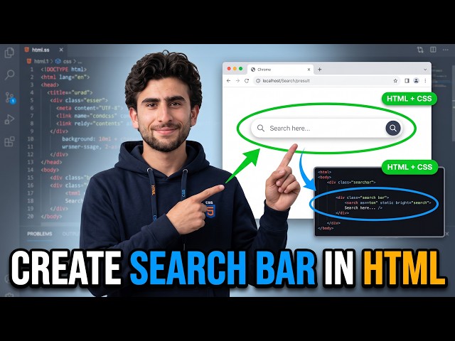 HOW TO CREATE SEARCH BAR IN HTML AND CSS