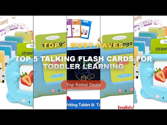 Cheap & Best Top 5 Talking Flash Cards For Toddler Learning Unboxing & Review - Talking Flash Cards