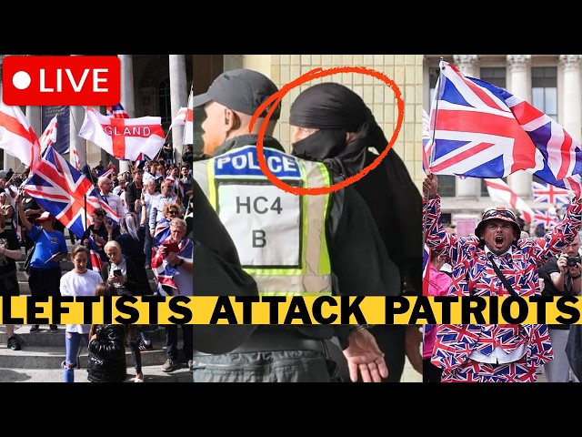 BREAKING: Leftists Launch Attack On UK Anti-Migrant Protesters - Police Arrest Men Wearing Burka