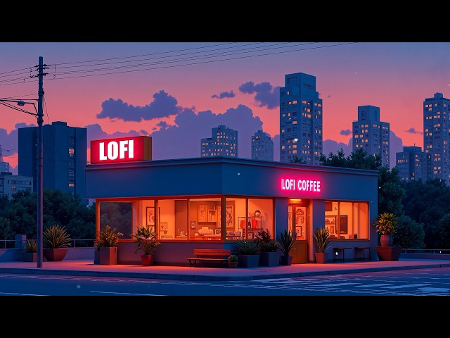 Afterglow Coffee ☕ A Quiet Corner Beneath the City Lights 🌆 Lofi Chill Beats to Work / Study / Relax