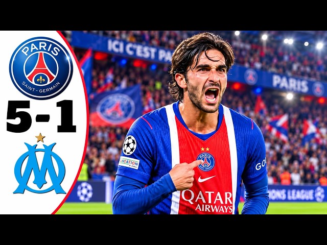 PSG vs Marseille 5-1 - All Goals & Highlights - 2026
