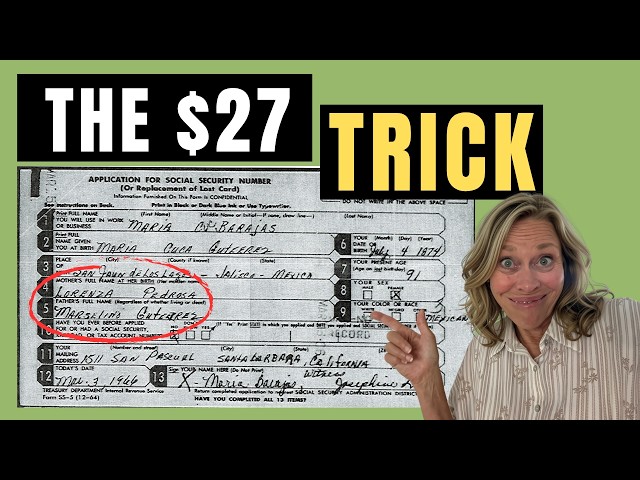 The $27 Government Record that SOLVES Ancestry Brick Walls
