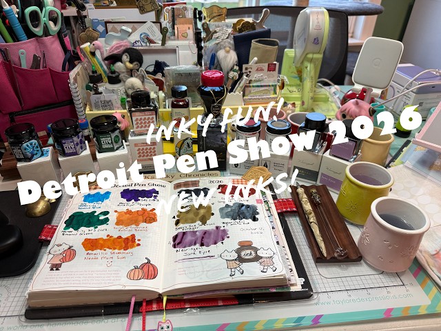 Inky Fun | Detroit Pen Show 2026  Inks | Ink Journal Page Decorating