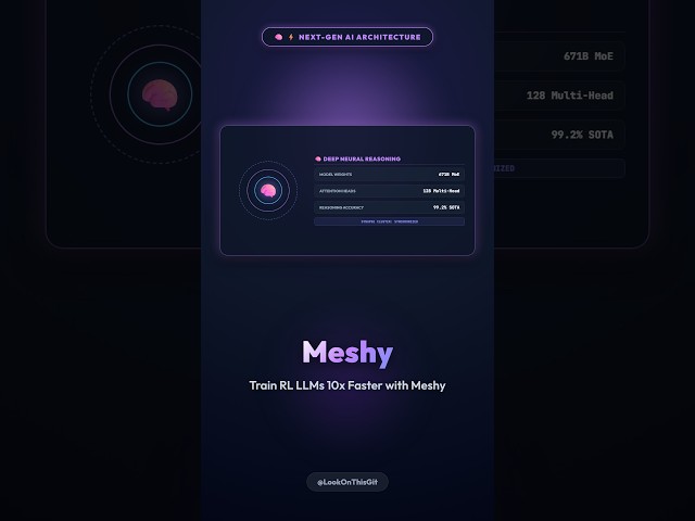 Train RL LLMs 10x Faster with Meshy 🚀