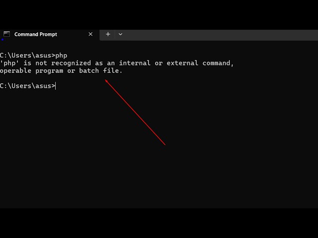 How to Fix 'php' is not recognized as an internal or external command Error