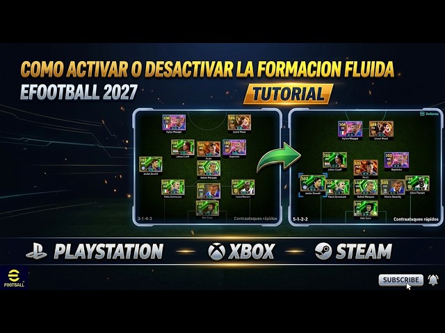 HOW TO TURN FLUID FORMATION ON OR OFF EFOOTBALL 2027 TUTORIAL