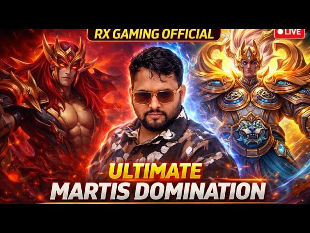 🔥 MARTIS GOD MODE LIVE 🔥 | 20+ KILLS GAMEPLAY 😈 | MLBB Rank Push | RX GAMING OFFICIAL #mlbb