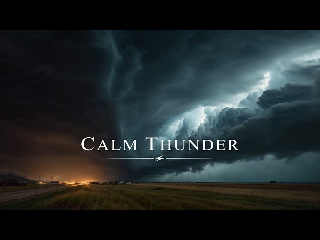 Thunderstorm Sounds for Sleep | Wall Clouds Over the Plains | Deep Thunder Ambience | 4K