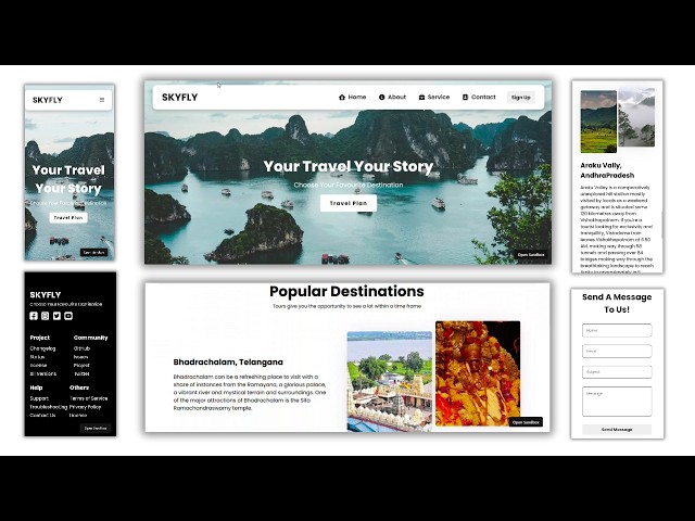 How to Make a Responsive Modern Travel  Website | Html CSS JS Beginners To Advanced Full Tutorial