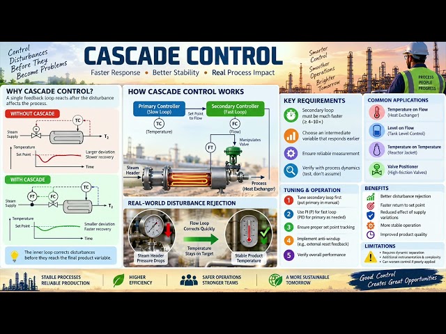 Cascade Control in Process Engineering | Faster Response, Stability & Better Disturbance Rejection