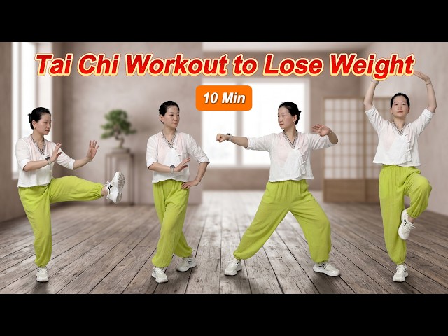 10 Minute Full Body Tai Chi Workout for Weight Loss, Improve Balance & Flexibility at Home