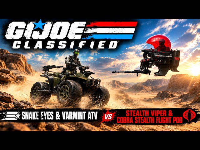 GI Joe Classified Snake Eyes & Varmint vs Stealth Viper & Flight Pod | Cobra 788 Takes Flight!