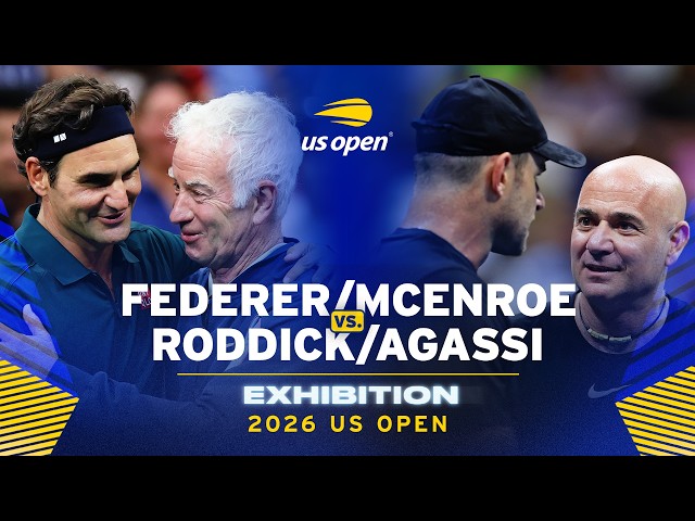 Federer/McEnroe vs. Roddick/Agassi Full Match | Exhibition | 2026 US Open