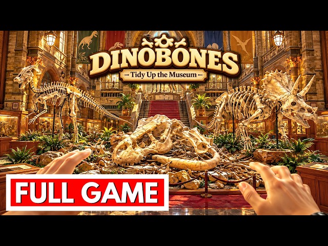DINOBONES: TIDY UP THE MUSEUM - Full Gameplay Walkthrough [FULL GAME] No Commentary