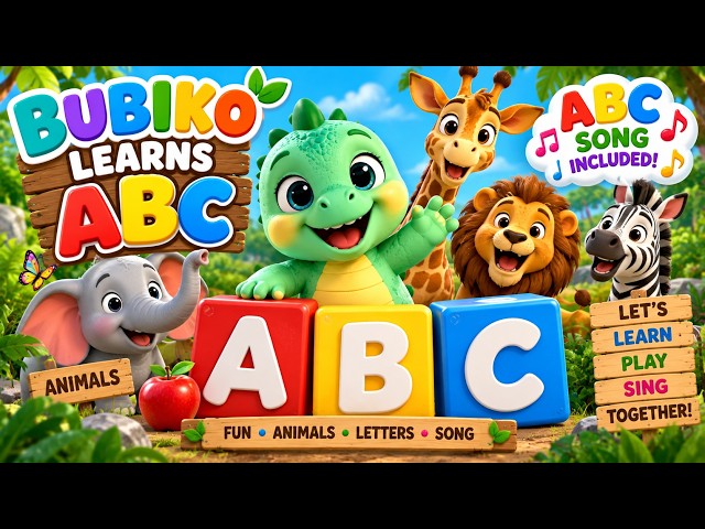Learn ABC A to Z With Bubiko + ABC Phonics Song | Kids Nursery Rhyme | A is for Apple |Alphabet Song