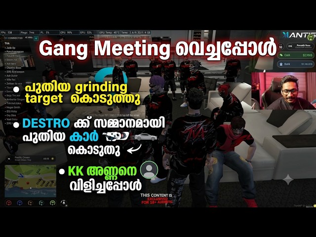 Gang Meeting വെച്ചപ്പോൾ 💯 പുതിയ grinding target കൊടുത്തു 📈 DESTRO ക്ക് സമ്മാനമായി പുതിയ കാർ കൊടുത്തു