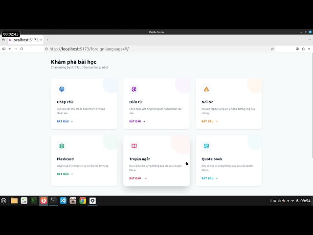 Demo: Foreign language website