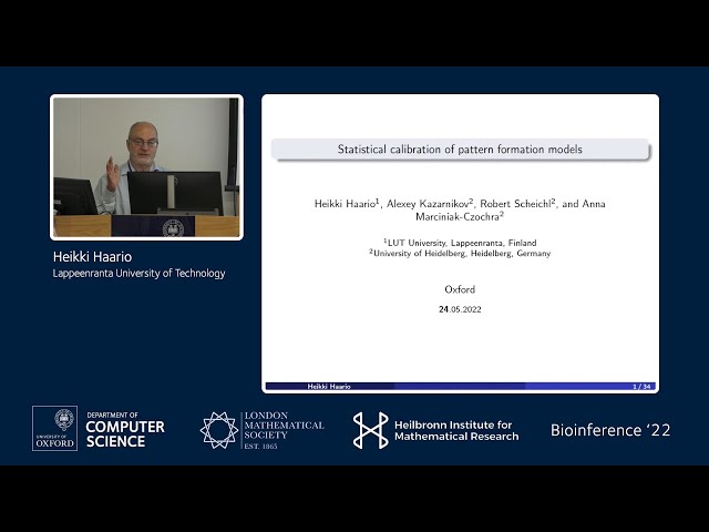 Heikki Haario - Statistical calibration of pattern formation models