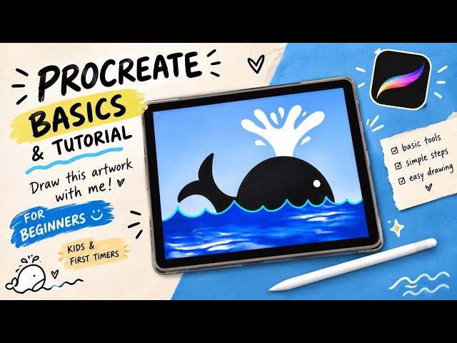 Learn how to use procreate in 5minutes and make an artwork with me♥️