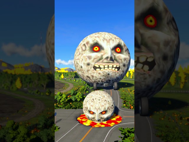 Big & Small Moon Cars s Giant Lava - BeamNG.drive