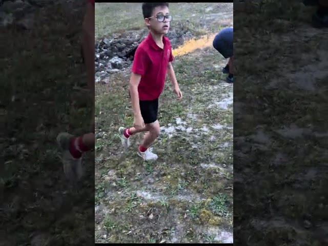 Finding a rusty pole under lake.
