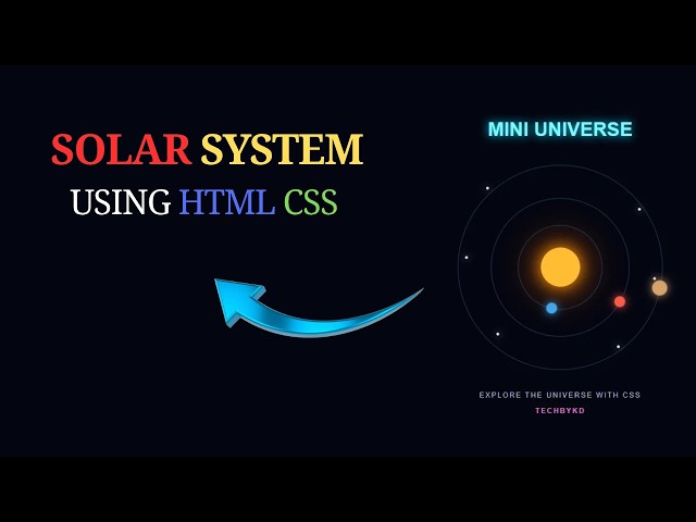 Solar System Using HTML CSS | Create a Mini Universe with HTML & CSS  No JavaScript! #viral