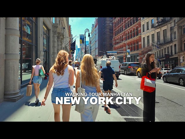 NEW YORK CITY WALKING TOUR MANHATTAN Broadway, Union Square, 6th Avenue, 14th Street, 5th Avenue, 4K