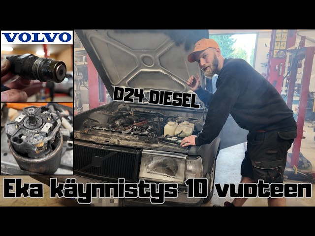 Volvo 240 diesel brought back to life after sitting for 10 years