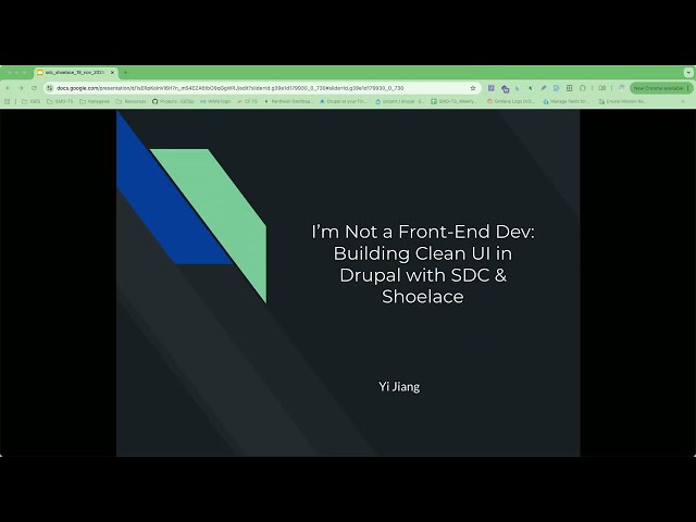 I’m Not a Front-End Dev: Building Clean UI in Drupal with SDCs and Shoelace