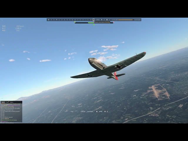 War Thunder Air RB 9 Kills - He 100 D-1