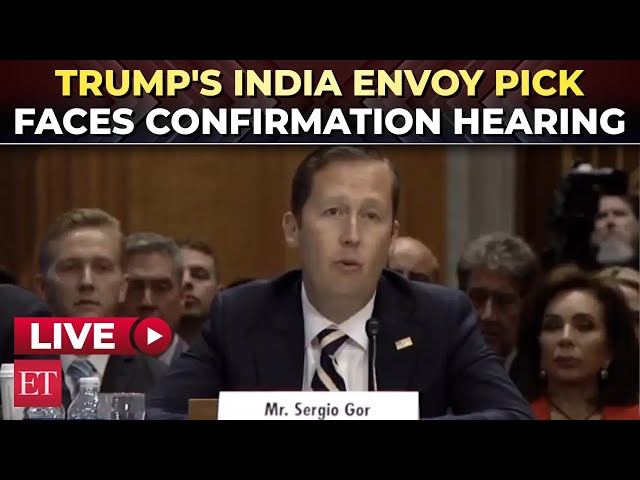 LIVE | Sergio Gor, Trump's India Envoy pick, makes US' priorities clear at confirmation hearing