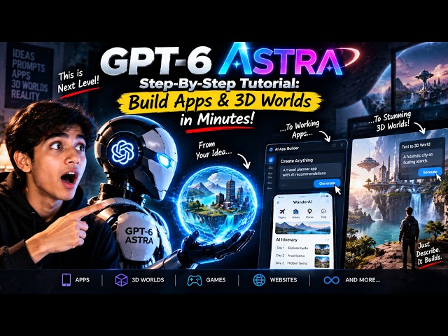 GPT-6 Astra Step-By-Step Tutorial: Build Apps & 3D Worlds in Minutes!