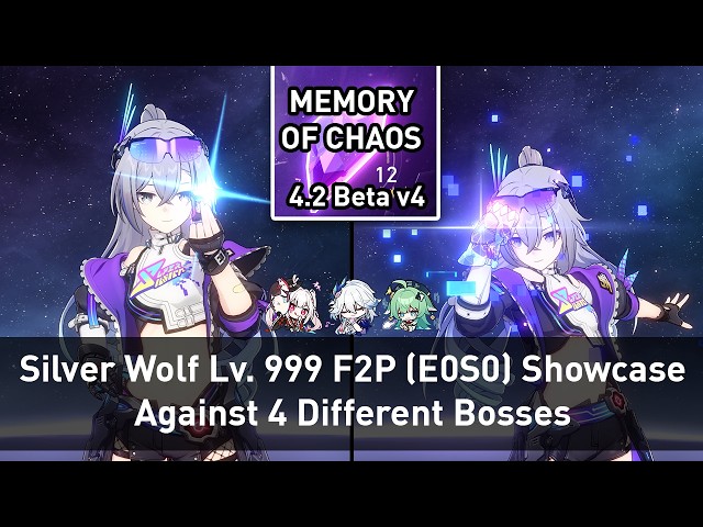 F2P Silver Wolf Lv. 999 Against 4 Different Bosses | NO BP LIGHTCONE | Honkai: Star Rail 4.2 Beta v4