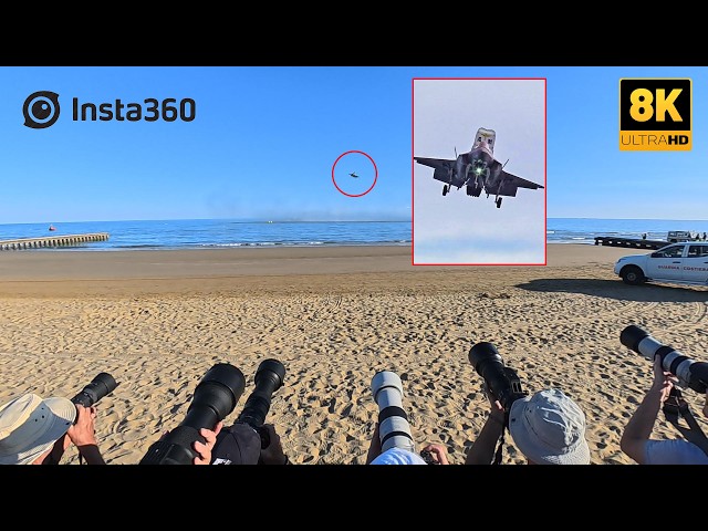 F-35A e F-35B AM allo Jesolo Air Show (VR 360 - 8K Video)