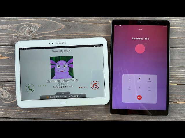 Incoming Calls Two Tablet Samsung Galaxy Tab4 vs Samsung Tab A Outgoing Call